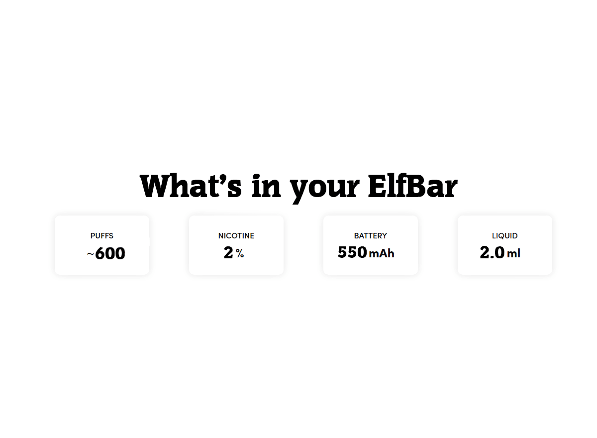 ELFBAR 600 PFIRSICH ICE - ELFBARDE
