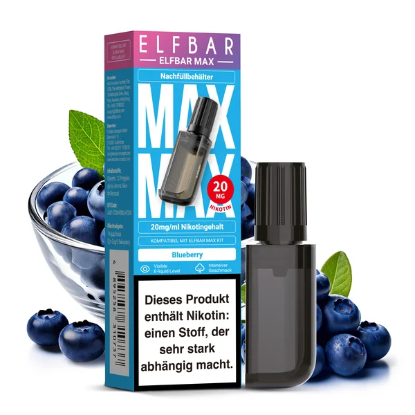 Elf Bar MAX Refill Container Blueberry 20mg