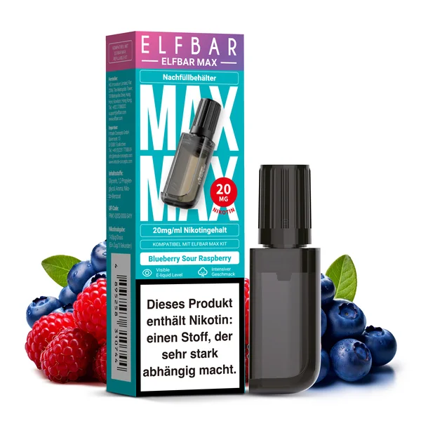 Elf Bar MAX Refill Container Blueberry Sour Raspberry 20mg