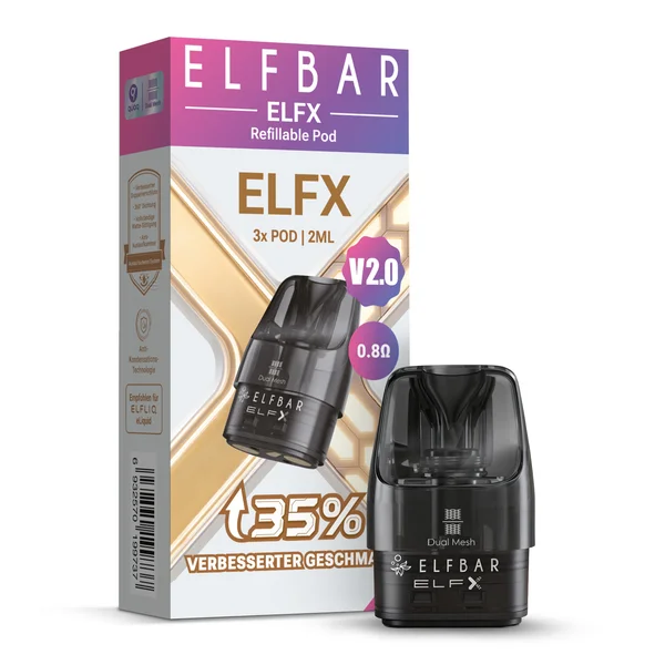 Elf Bar ELFX Refillable Pods V2.0 0.8 Ohm - 3er Pack